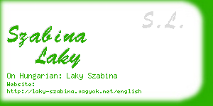 szabina laky business card